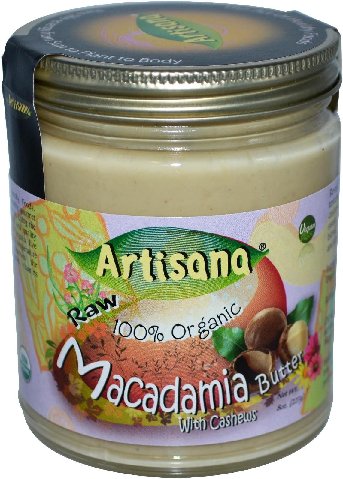 Macadamia-Cashew Butter, Raw, Organic, 8 oz.