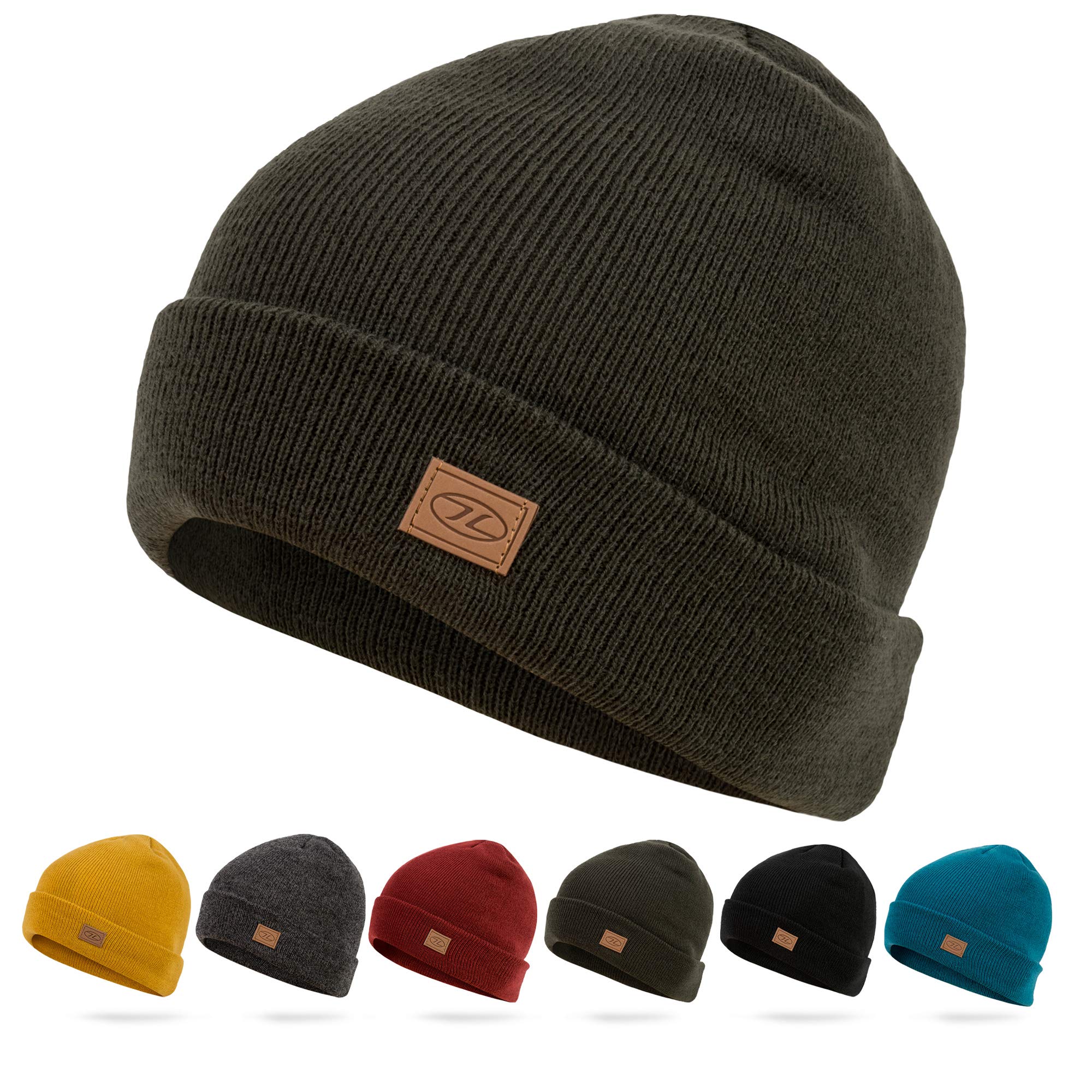 Highlander Men's Olive Thinsulate Ski Hat: Colour: