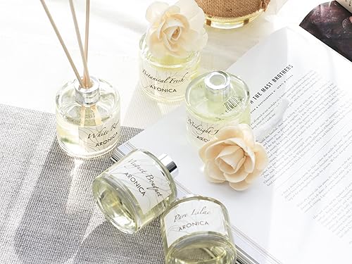 Miniatura 6 de Aronica Mini difusor de 1.4 fl oz BotánicoGranada (difusor decorativo de escritoriooficina) Aceites naturales y diseño de flor de sol Regalo de