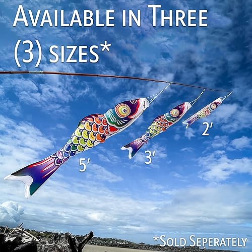 Miniatura 3 de In the Breeze Spectrum Koi - Viento 3 pies arco iris 4117