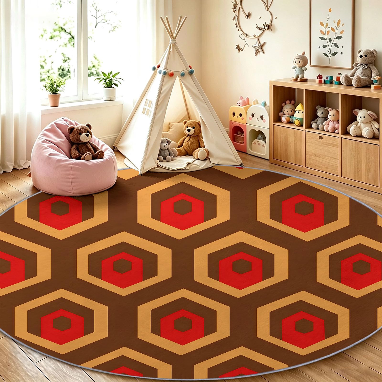Générique Tappeto rotondo Cinese Retro Pavone Fiori 180 cm Tappeto Antiscivolo Lavabile in Lavatrice a pelo corto Morbido Tappeto Soggiorno Ingresso Scendi Soggiorno Ufficio Carpet