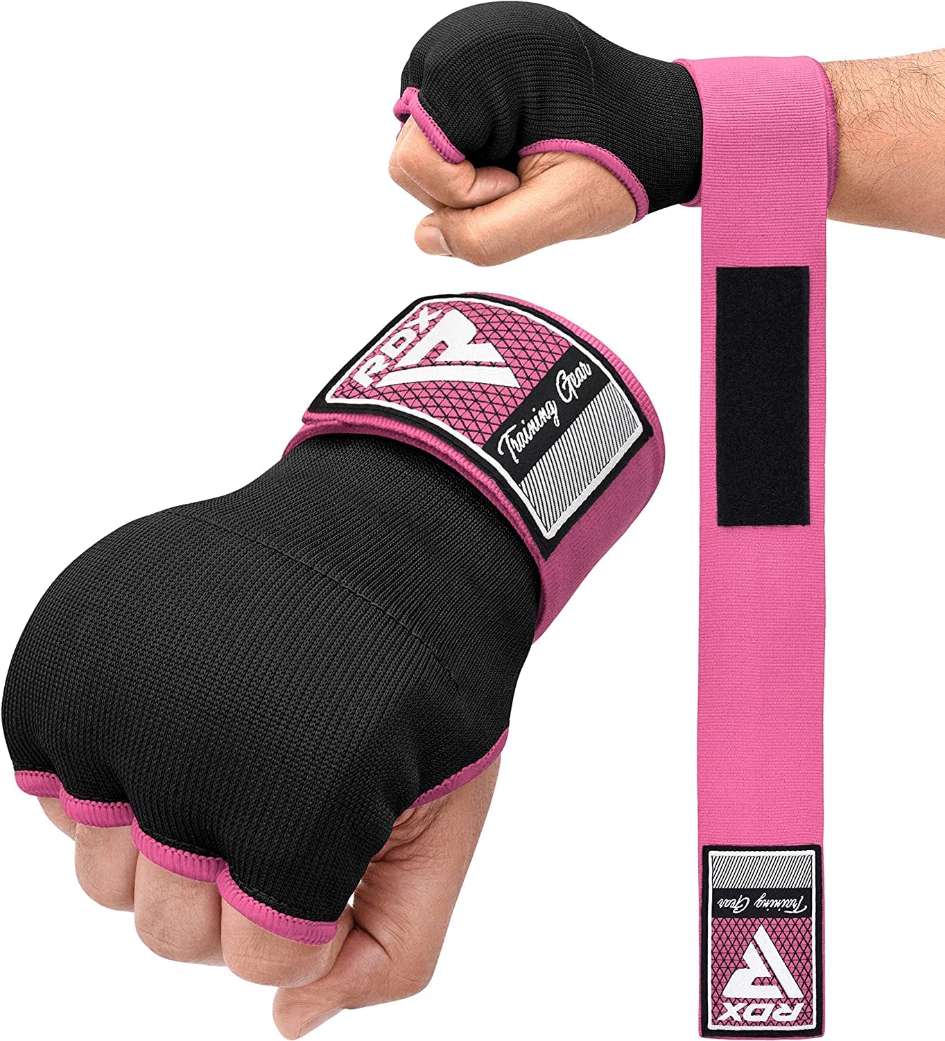RDX No-Wrap Type Boxing Kickboxing Inner Hand Wraps Wrist Fixation Glove-Type Unisex Pink M