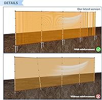 Vista 2 de E&K Valla de malla al aire libre con postes Panel de valla portátil movible independiente para patio trasero, valla de piscina para verduras