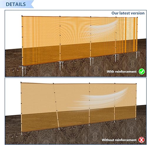 Miniatura 2 de E&K Valla de malla al aire libre con postes Panel de valla portátil movible independiente para patio trasero, valla de piscina para verduras,