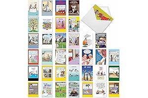 NobleWorks Variety Pack of 36 Funny Birthday Cards in Bulk