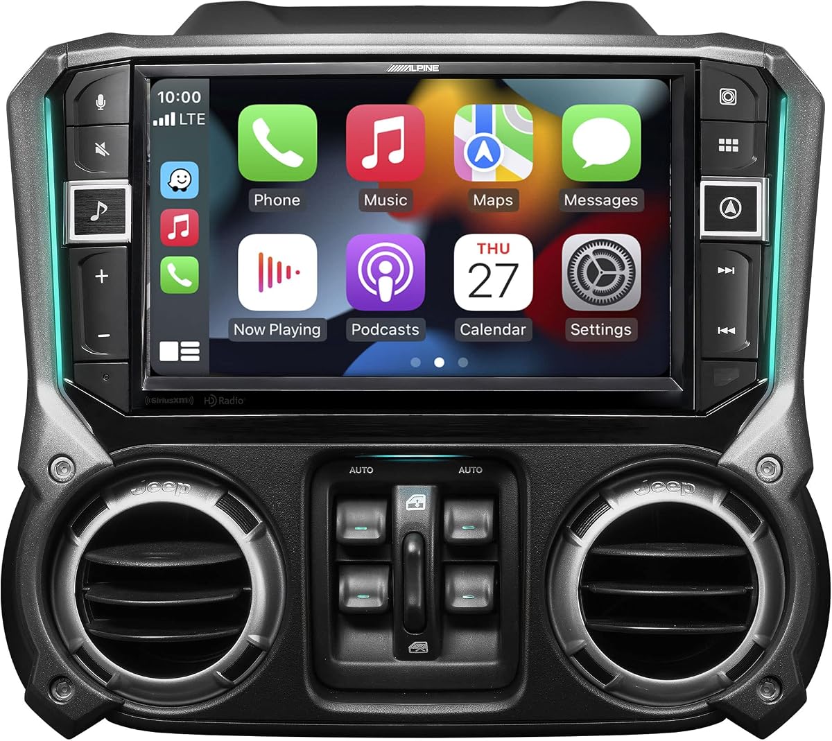 Alpine Restyle I509-WRA-JK Receptor multimedia digital personalizado de 9 pulgadas para Jeep Wrangler JK 2011-2018 selecto (no reproduce CD) | Unidad principal de pantalla táctil Restyle de 9 pulgadas, receptor multimedia digital, diseño sin CD, reemplazo directo de tablero de fábrica