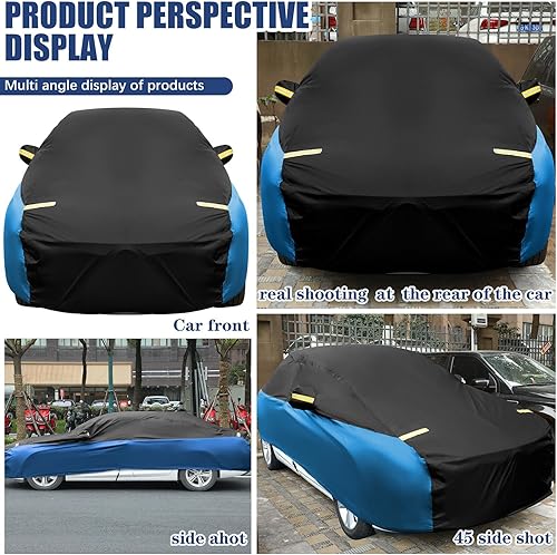 Miniatura 4 de Riakrum Funda completa impermeable para todo tipo de clima, para automóviles, resistente al viento, a la lluvia, protección UV, resistente a los