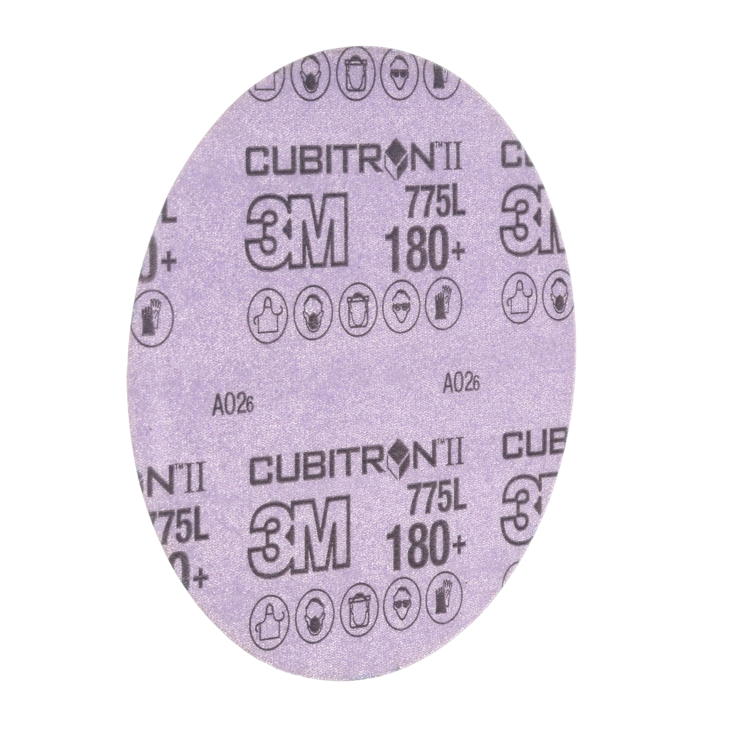3M Cubitron II Hookit Disco de Film 775L, 76 mm, Sin Agujeros | 180+ 50 discos/caja