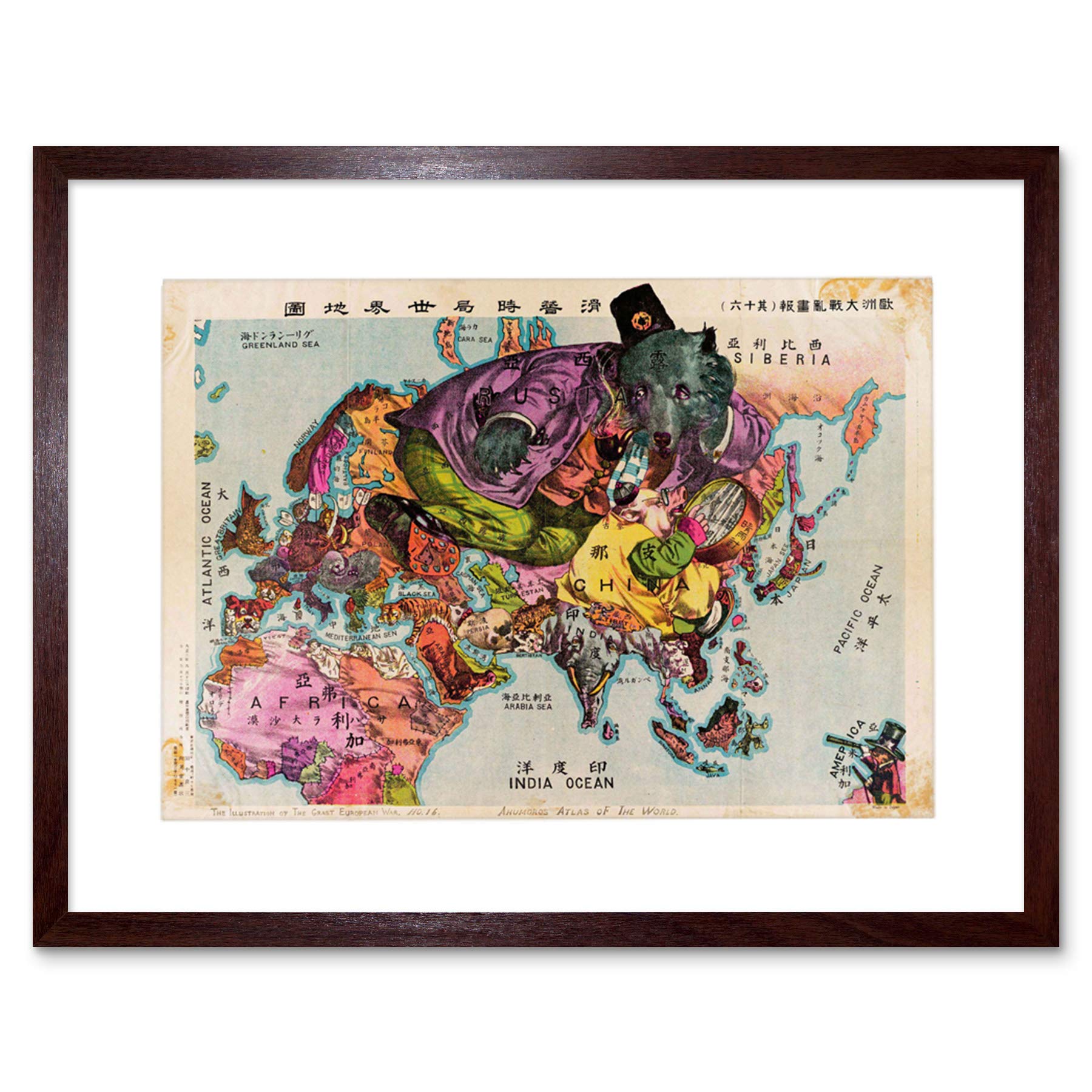Amazon.co.jp: Map Antique Military 1914 Great War WWII Japan