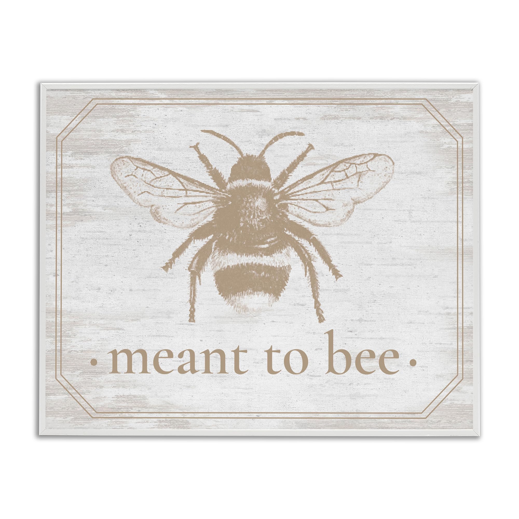 Affiche encadrée Meant To Bee Stupell œuvre d'art premium au cadre rustique