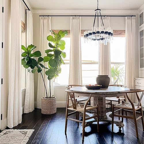 Miniatura 2 de TWOPAGES Liz Linen - Cortina personalizada para sala de estar, dormitorio, cortina plisada de privacidad personalizada, 1 panel