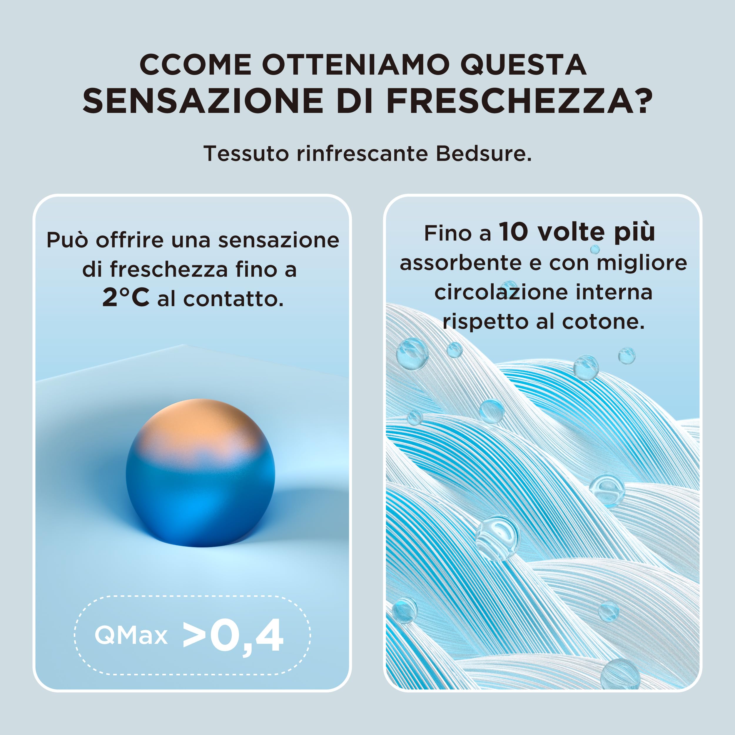 Bedsure Coperta Rinfrescante Fresca – Bifacciale Coperta Estiva con Fibre Arc-Chill Q-Max >0.4, Leggera e Traspirante, Coperta Fresca per Chi Soffre il Caldo e Sudorazione Notturna, 240x220 cm, Verde