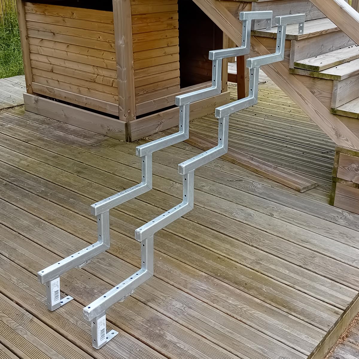 Set da 2 pezzi - Cosciale acciaio zincato – 6 gradini – H102cm-Vinuovo