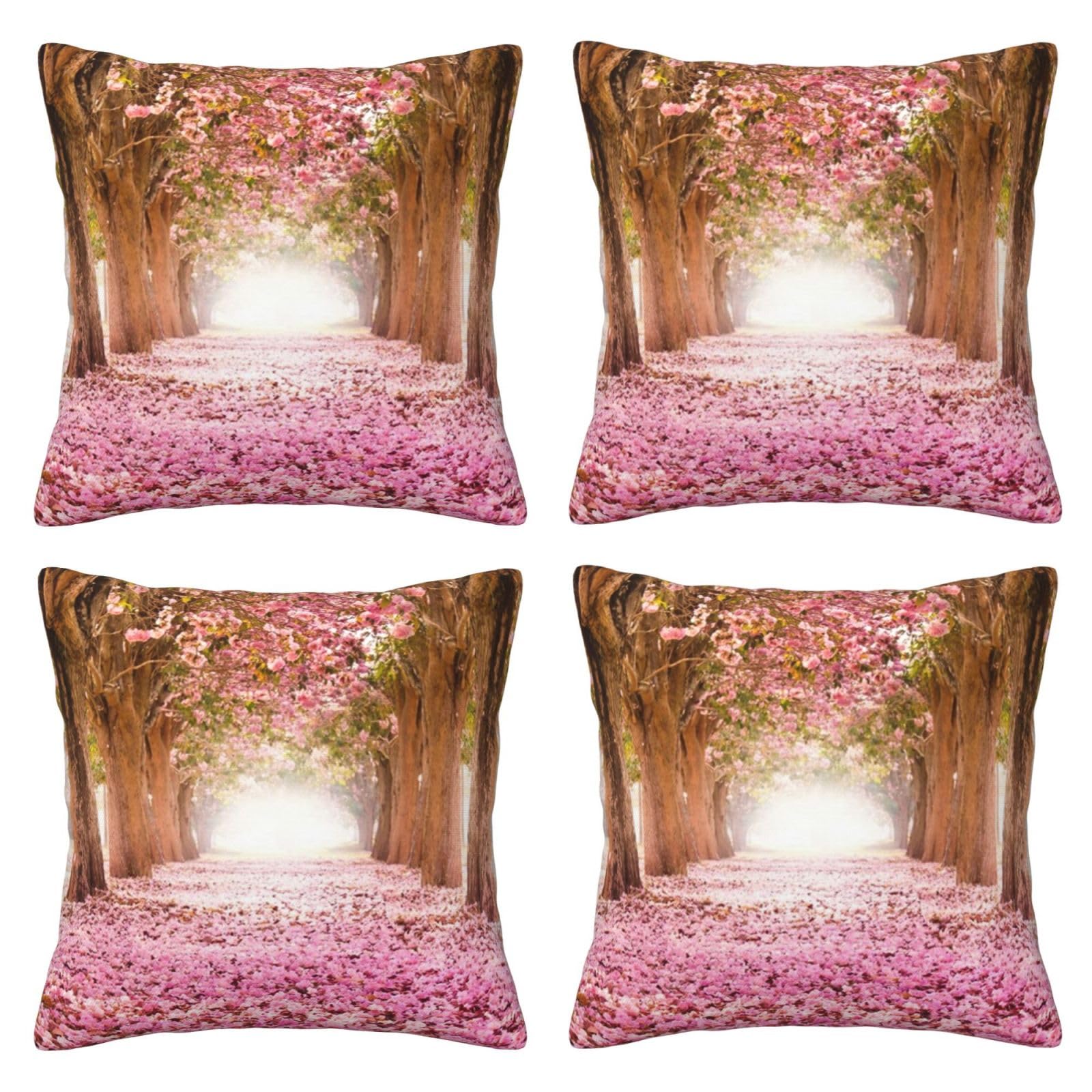 Housse de coussin fleurs roses BAFAFA 45x45 cm pour canapé et salon