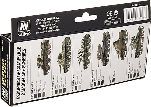 Miniatura 2 de Vallejo Soviet AFV WWII Pintura Colores de camuflaje (