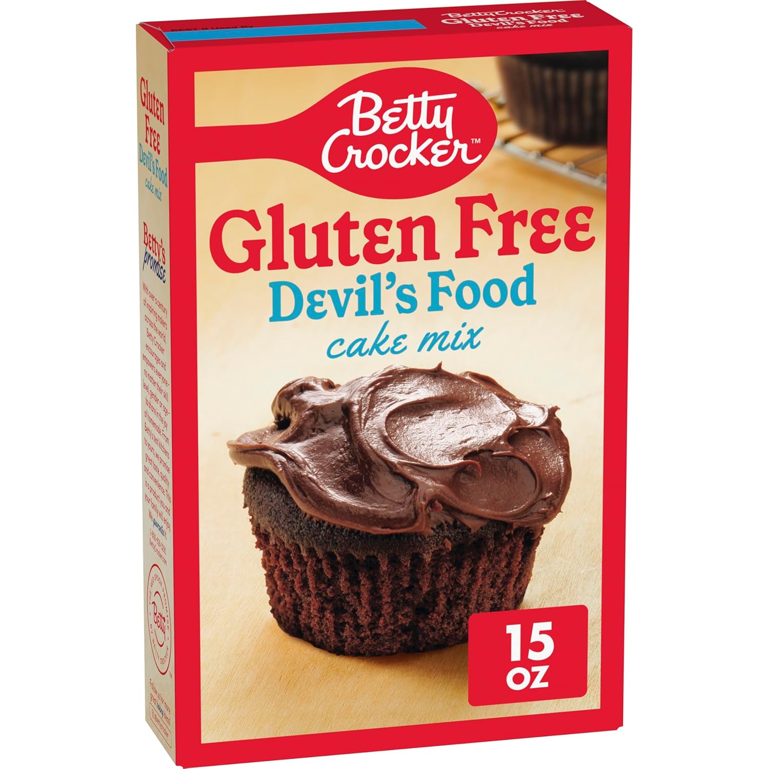 Betty Crocker Cake Mix Devil's Food Gluten Free, 15-Ounce Boxes (Pack of 6)