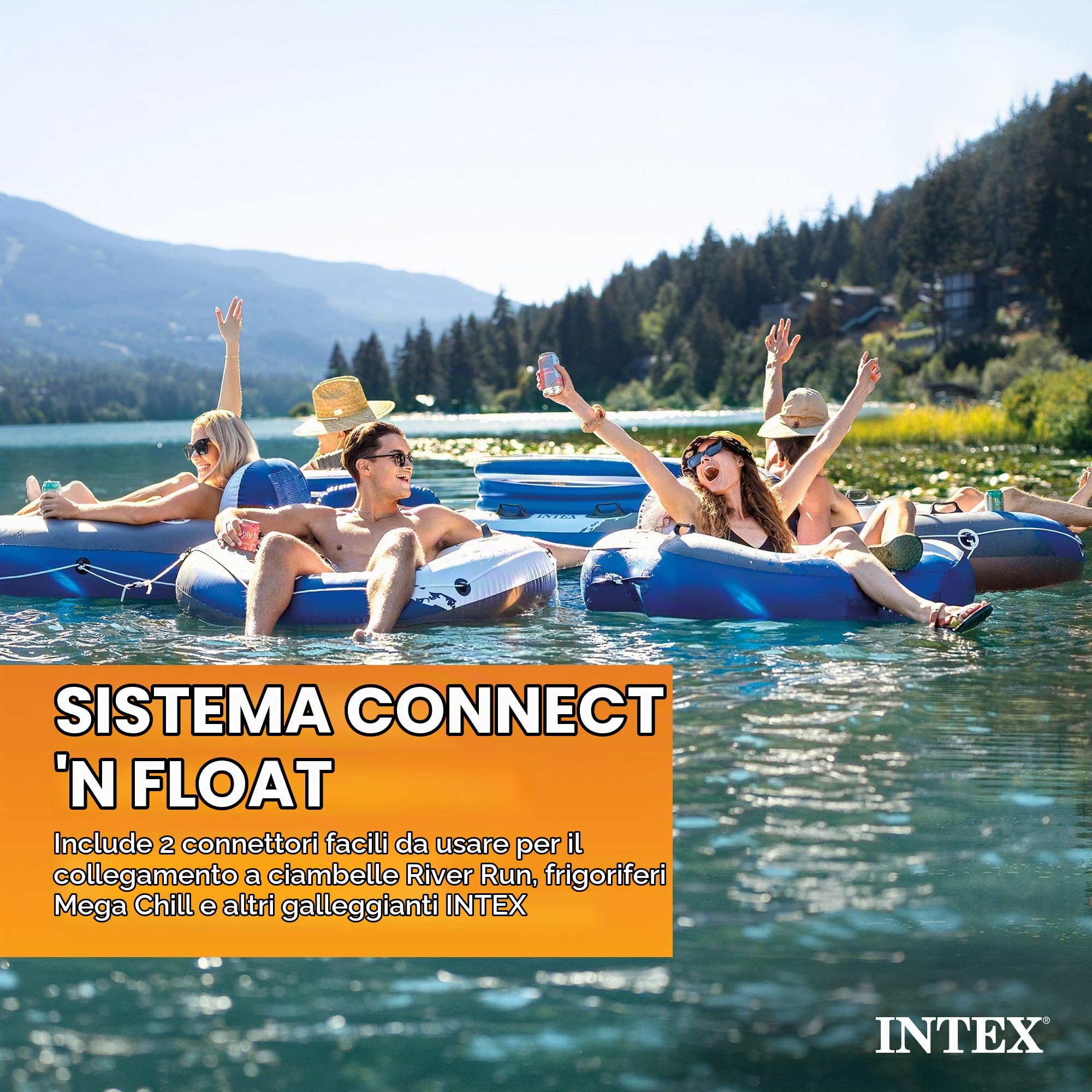 Intex Salotto sportivo di corsa del fiume, galleggiante gonfiabile dell'acqua