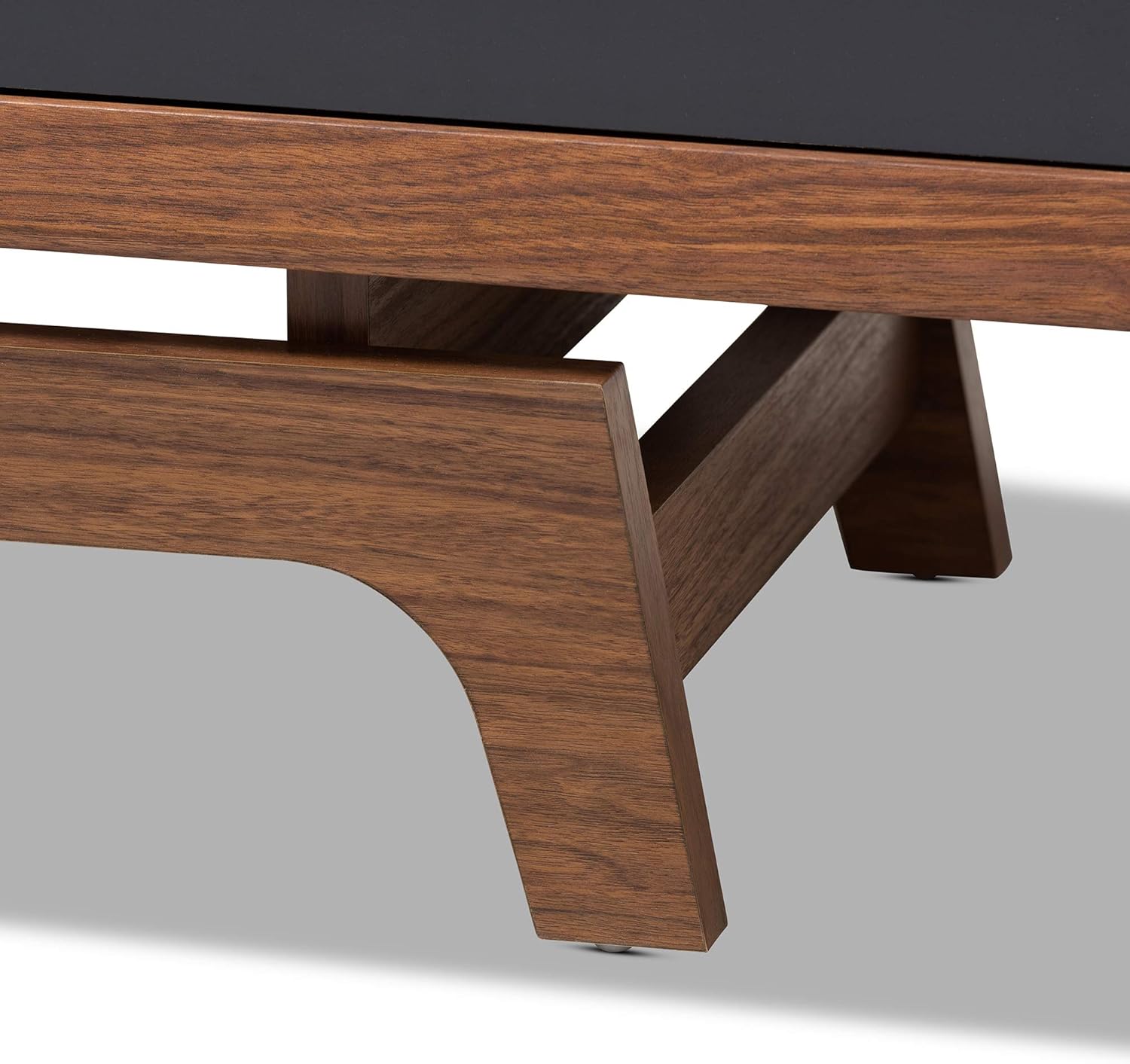 Baxton Studio TV Stands, One Size, Walnut/White/Gray