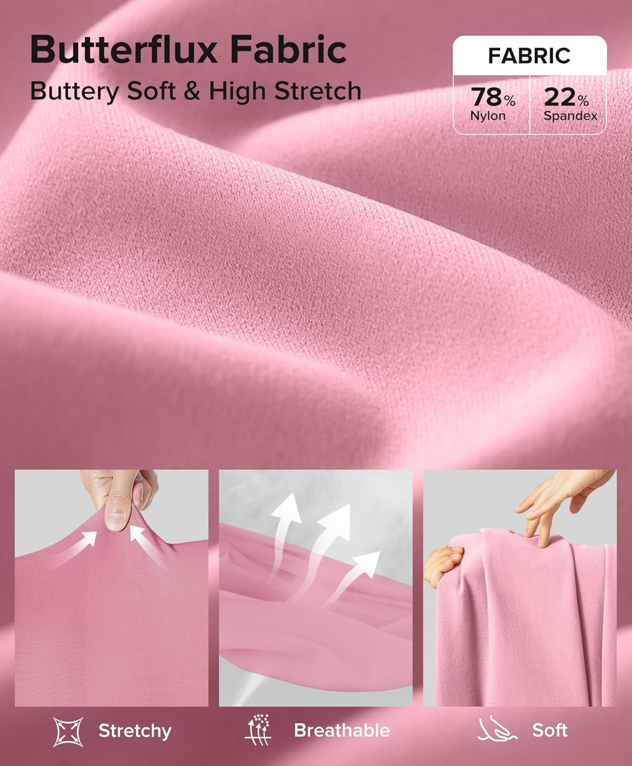 BRXL No Front Seam Leggings for Women Soft V Cross Mid Rise Workout Athletic Gym Lightweight Yoga Pants with Pockets Spandex - Image 5