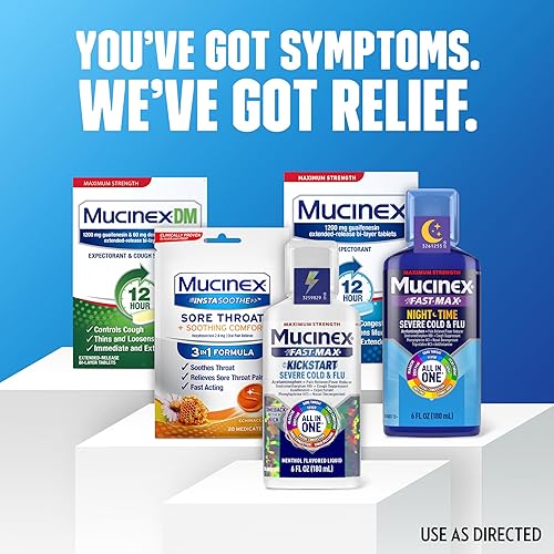 Miniatura 8 de Chest Congestion Mucinex Maximum Strength 12 Hour Extended Release Tablets 14ct 1200 mg Guaifenesin with extended relief of chest congestion caused