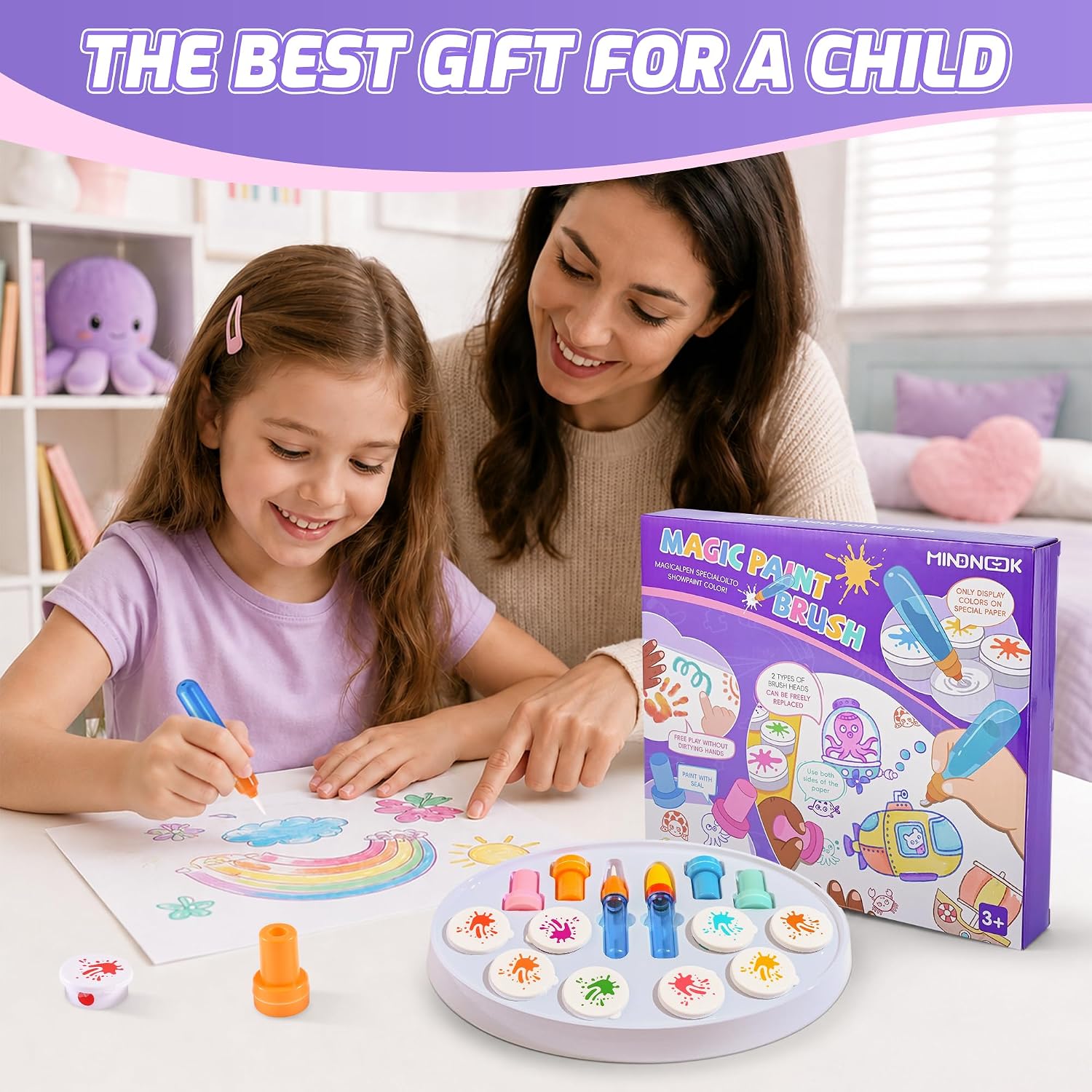 Mindnook Magic Brush Painting Kids Mess