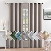 Vista 1 de MIULEE 2 paneles de cortinas de lino de 84 pulgadas de largo, paneles de cortina opacas para dormitorio/sala de estar, cortinas de cortina