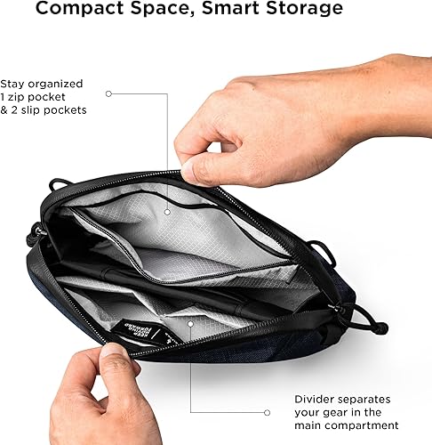Miniatura 4 de ALPAKA Flight Pouch Pro - Bolsa cruzada de 0.7 L para mujeres y hombres con bloqueo RFID, bolsa para pasaporte, tela Axoflux 400D resistente a la