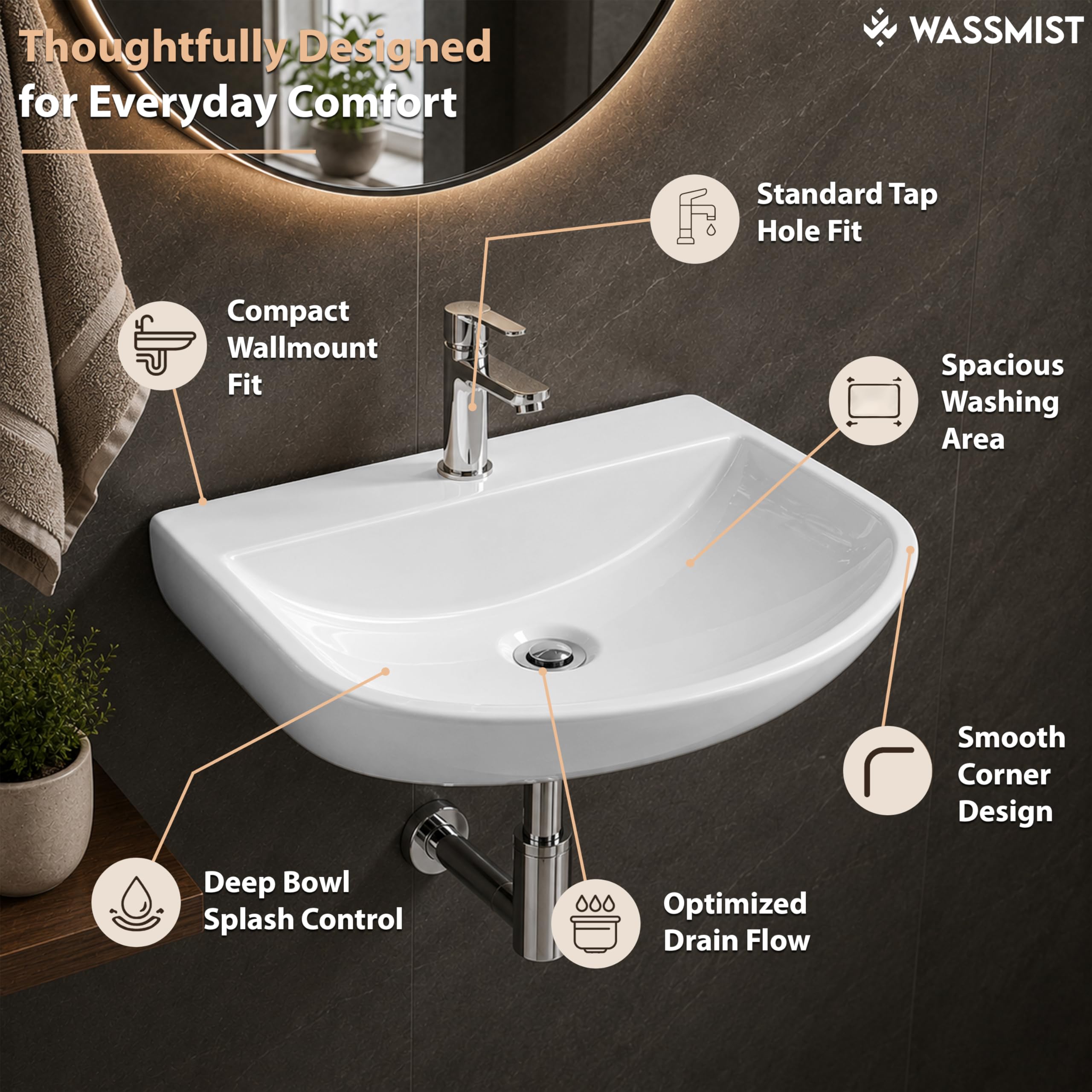 WASSMIST Wash Basin - 10 Year Warranty -6 WASSMIST Wash Basin - 10 Year Warranty -6