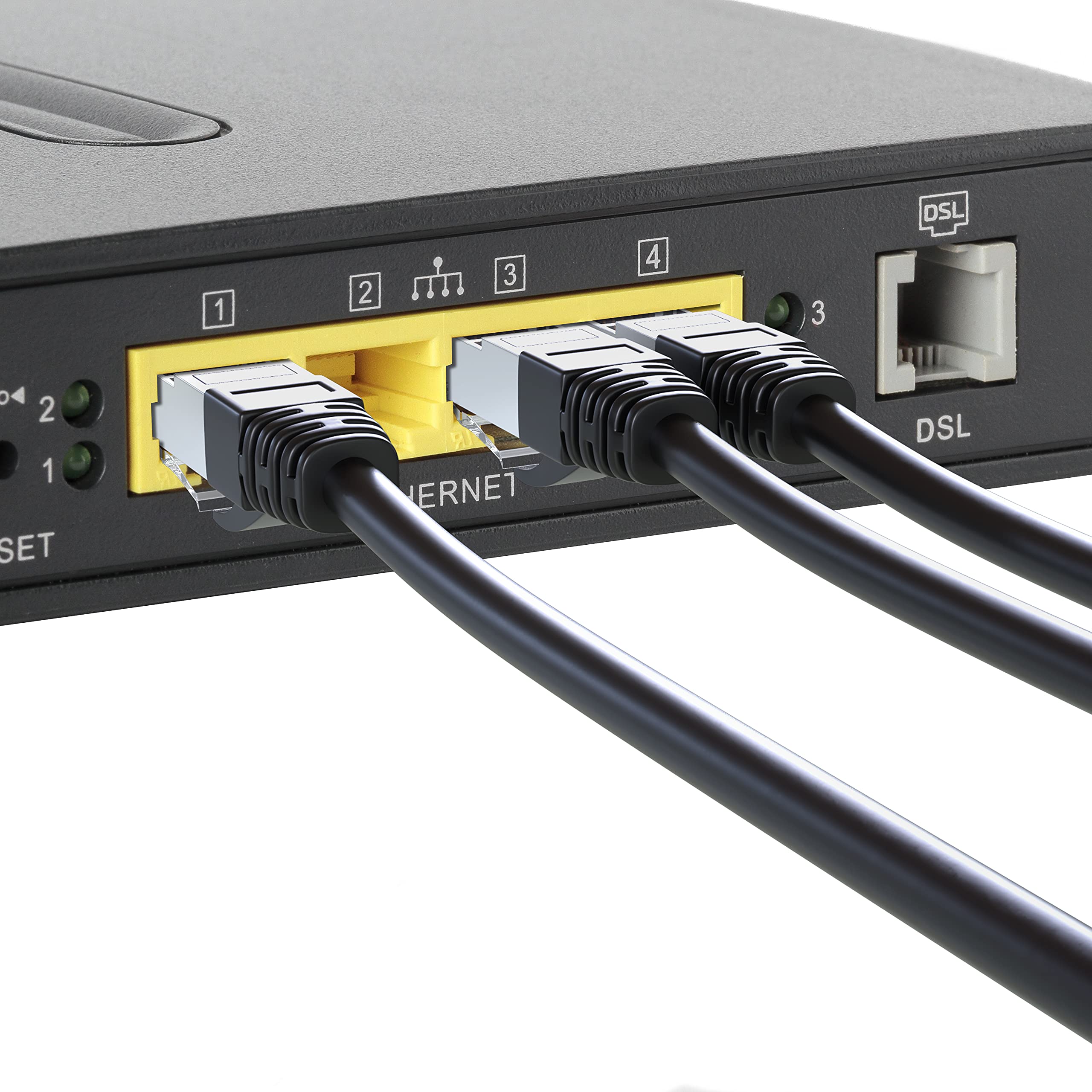 Mr. Tronic Câble Ethernet 15m, Reseau LAN Cat 7 Haut Debit Pour une Connexion Internet Rapide & Fiable | Câble Ethernet, Cat7 RJ45 SFTP (15 Mètres, Noir)