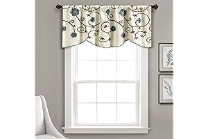 Royal Garden Lush Decor Valance 42x18 Blue Window Curtain