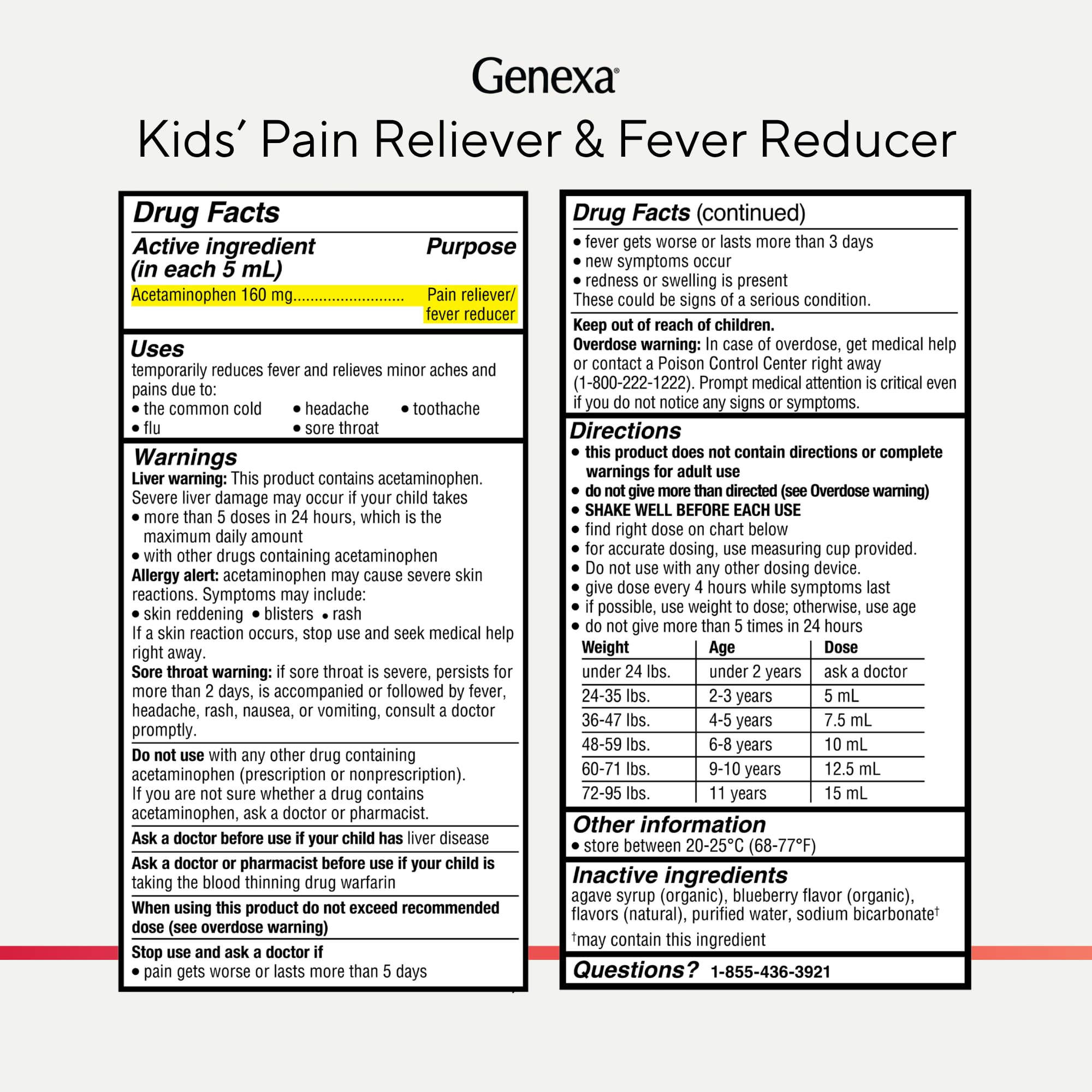 Genexa Children's Acetaminophen Made Clean, Fever Reducer for Kids, 4 fl oz — Amazon image 9