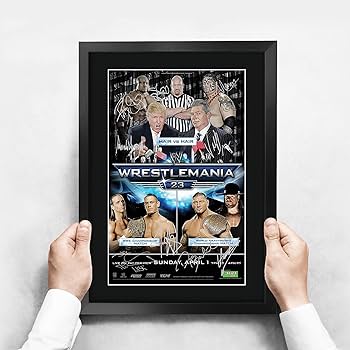 WWE WRESTLEMANIA23 サイン入り記念プレート Amazon.com: HWC Trading WrestleMania 23 Programme Poster The