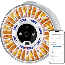 Colorwing 2026 Smart Pill Dispenser for Seniors - 31-Slot Automatic Medication Organizer with Bluetooth Alarms, Fingerprint & Mechanical Dual Lock, Daily Timed Dispenser Elderly-Friendly Design