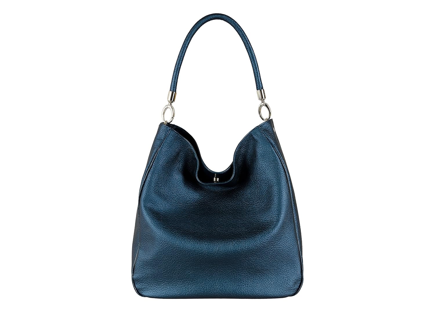 blue grey handbag