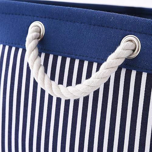 Vista 246 de Caja de almacenamiento para estantes, paquete de 6 canastas pequeñas de tela para organizar, cubos de almacenamiento plegables con asas para Blanco