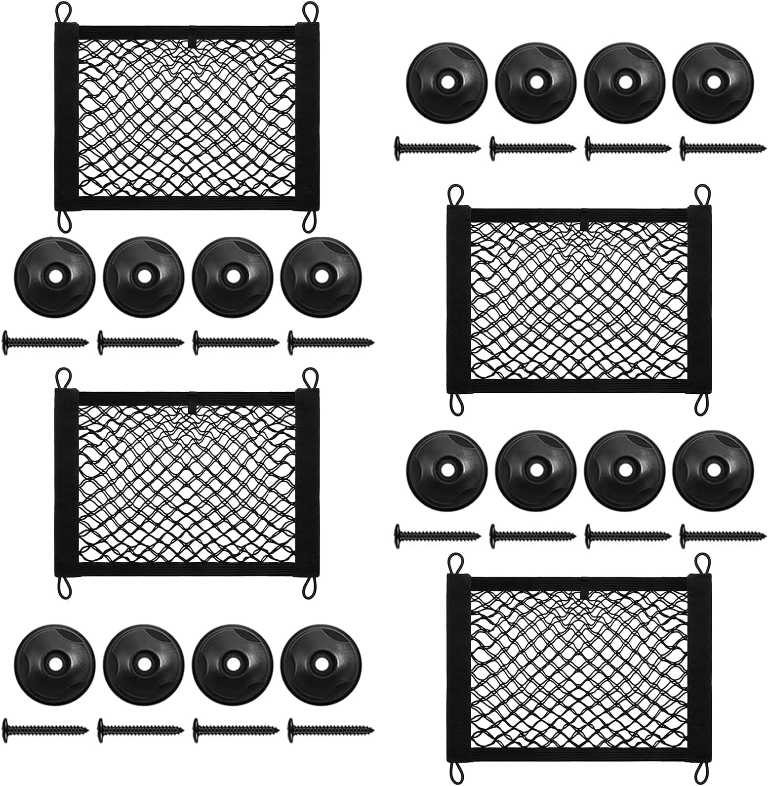 CCYKXA 4 Pack Filet Coffre Voiture, Filet De Rangement De Coffre Grande Taille 40 X 25 Cm Bouteilles Epicerie Rangement Ajouter Sur Les Organisateurs Pour Le Camion De Voiture 88953653