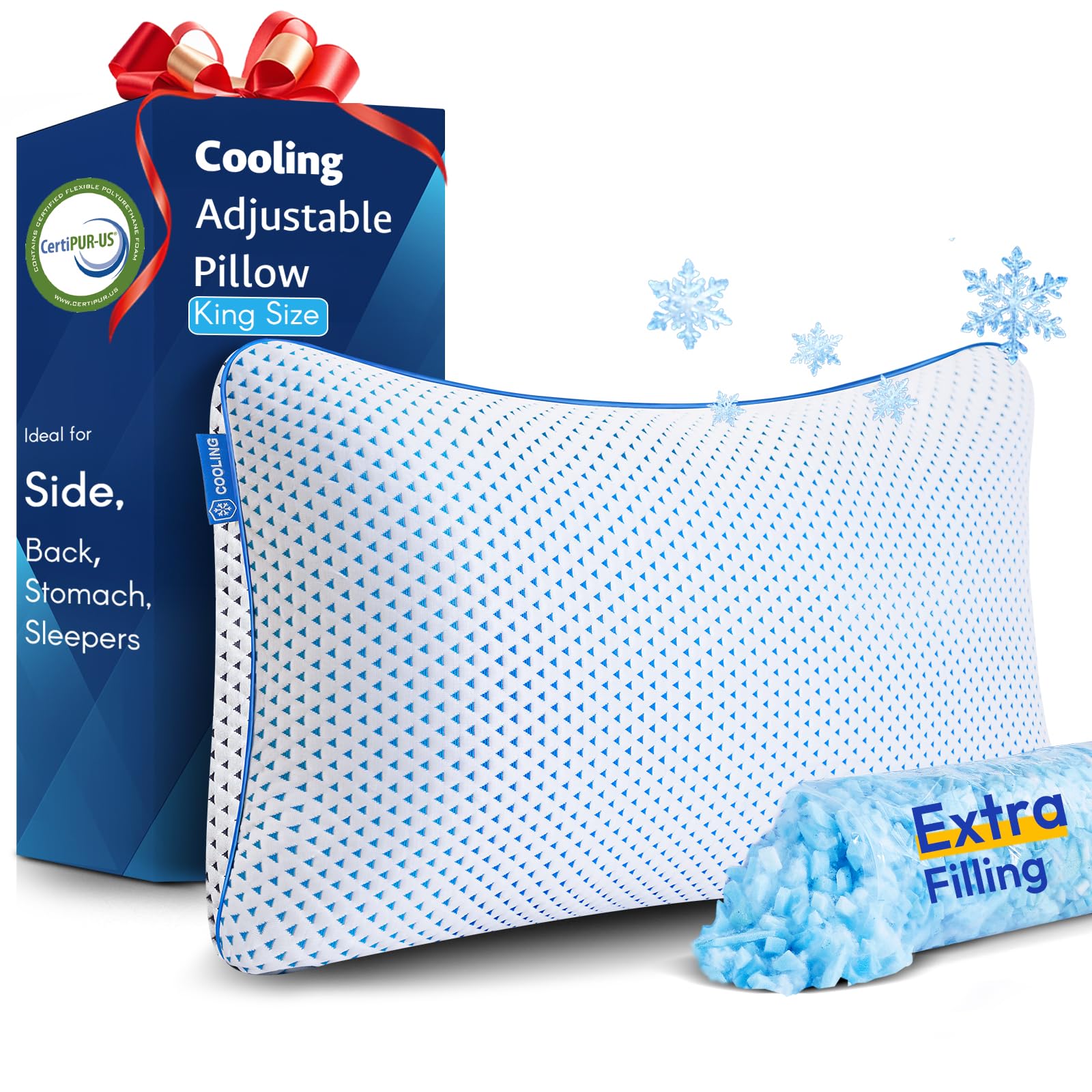 Fulocean Cooling Pillow King Size 1 Pack