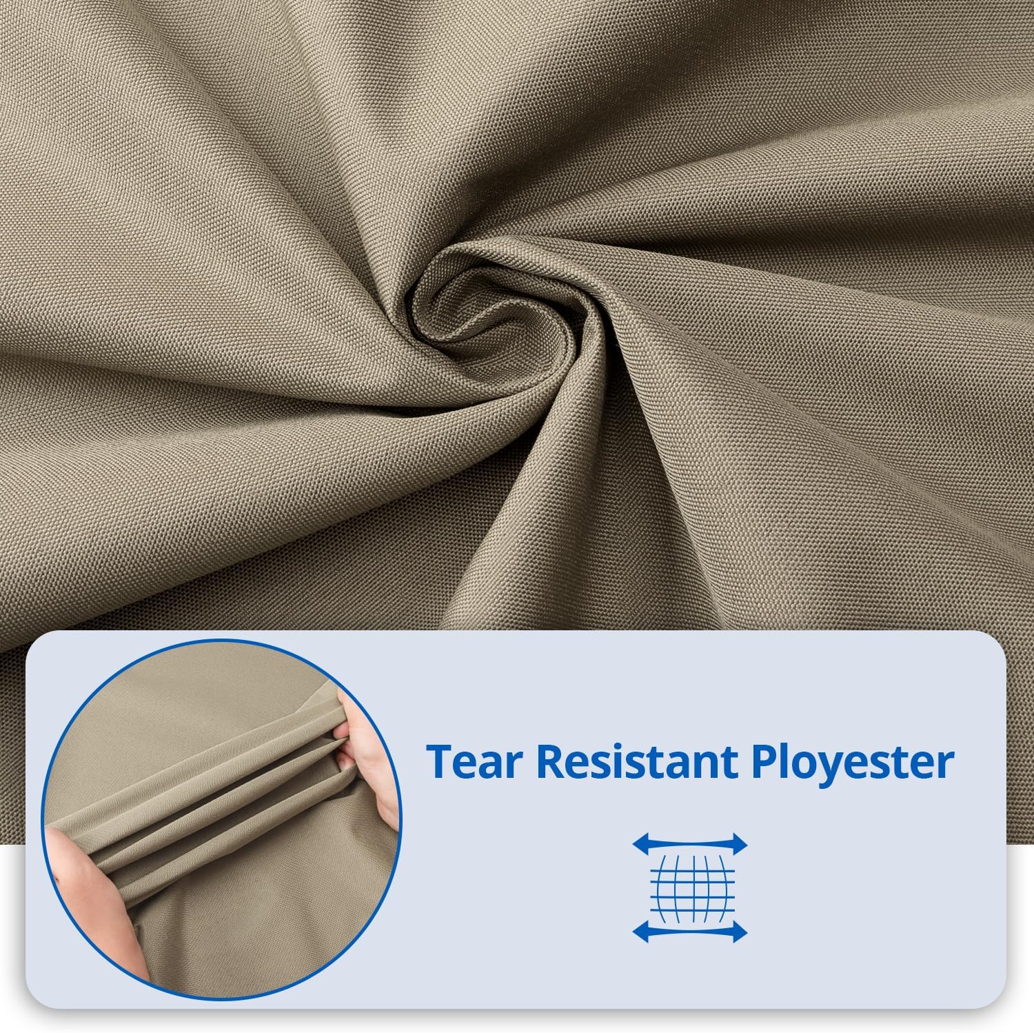 SunPatio Outdoor Couch Cover 80 Inch, Heavy Duty Waterproof 3-Seater Patio Sofa Cover with Seam Taped, Fade & Wind & Rip Resistant, 80" W x 36" D x 30" H, Taupe