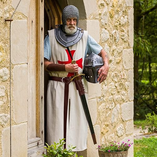 Miniatura 4 de Cinturón de cuero medieval para espada, daga de rana, cinturón renacentista para caballero, guerrero, pirata, cosplay