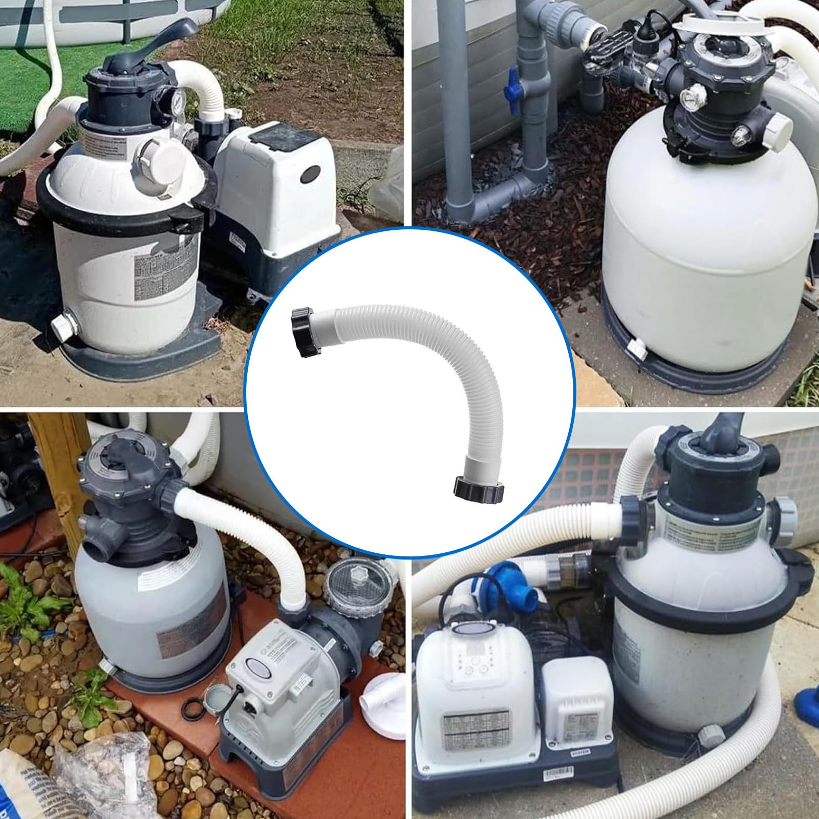 Poolschlauch,Schwimmbadschlauch 40cm,Schlauch für Poolpumpe,Pool Sandfilter Pumpenschlauch,Poolfilterschlauch,Pool Filterpumpenschlauch,für Oberirdische Pools,Filterpumpen