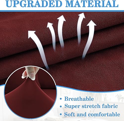 Miniatura 5 de HDCAXKJ Fundas de cojín 100% impermeables para sofá seccional en forma de L, funda de sofá elástica con diván, juego de 4 fundas de asiento para