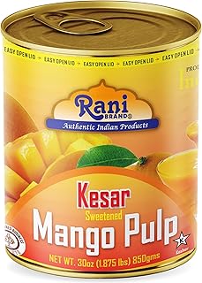 Rani Mango Pulp Puree (Makes Mango Lassi Shakes) Kesar Sweetened 30oz (1...