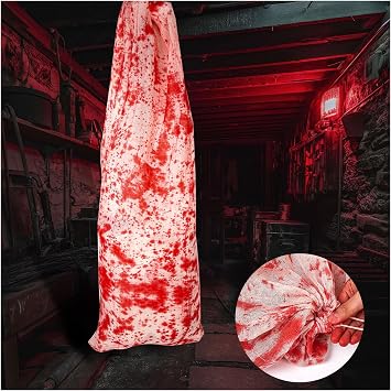 Body Bags for Dead Bodies, Dead Victim Props Outdoor Hanging Scary Fake Body Bag for Halloween Decorations
