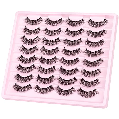 Miniatura 6 de Pestañas naturales finas y esponjosas, pestañas postizas de visón, pestañas postizas de volumen, paquete de 16 pares de pestañas con banda de