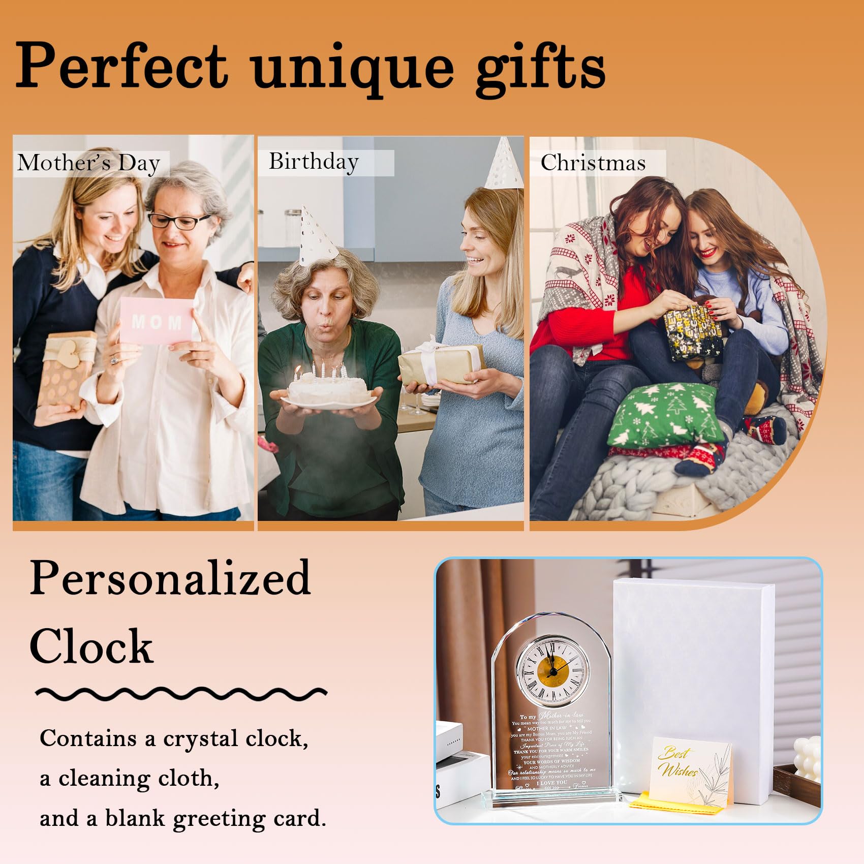 Kristall-Geschenk Für Schwiegertochter Mit Gravur – Persönliches Andenken Für Geburtstag & Muttertag
