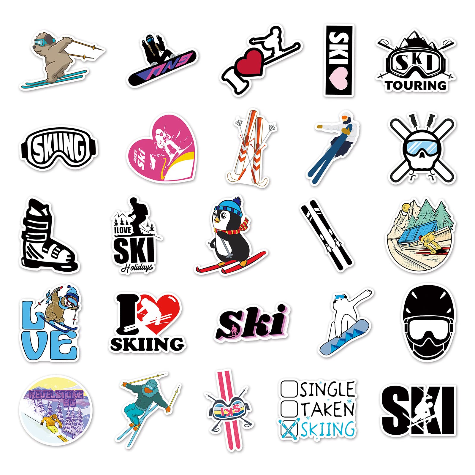 Pack De 50 Pegatinas De Vinilo De Omori | Resistentes Al Agua Y Al Sol | Tamaño 6-8 Cm | Ideales Para Portátil, Coche, Móvil O Patinete | Sin Residuos Al Despegar