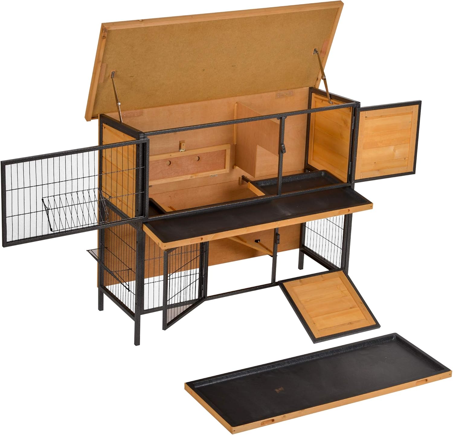 Large 2-Story Wooden and Metal Guinea Pig Playpen