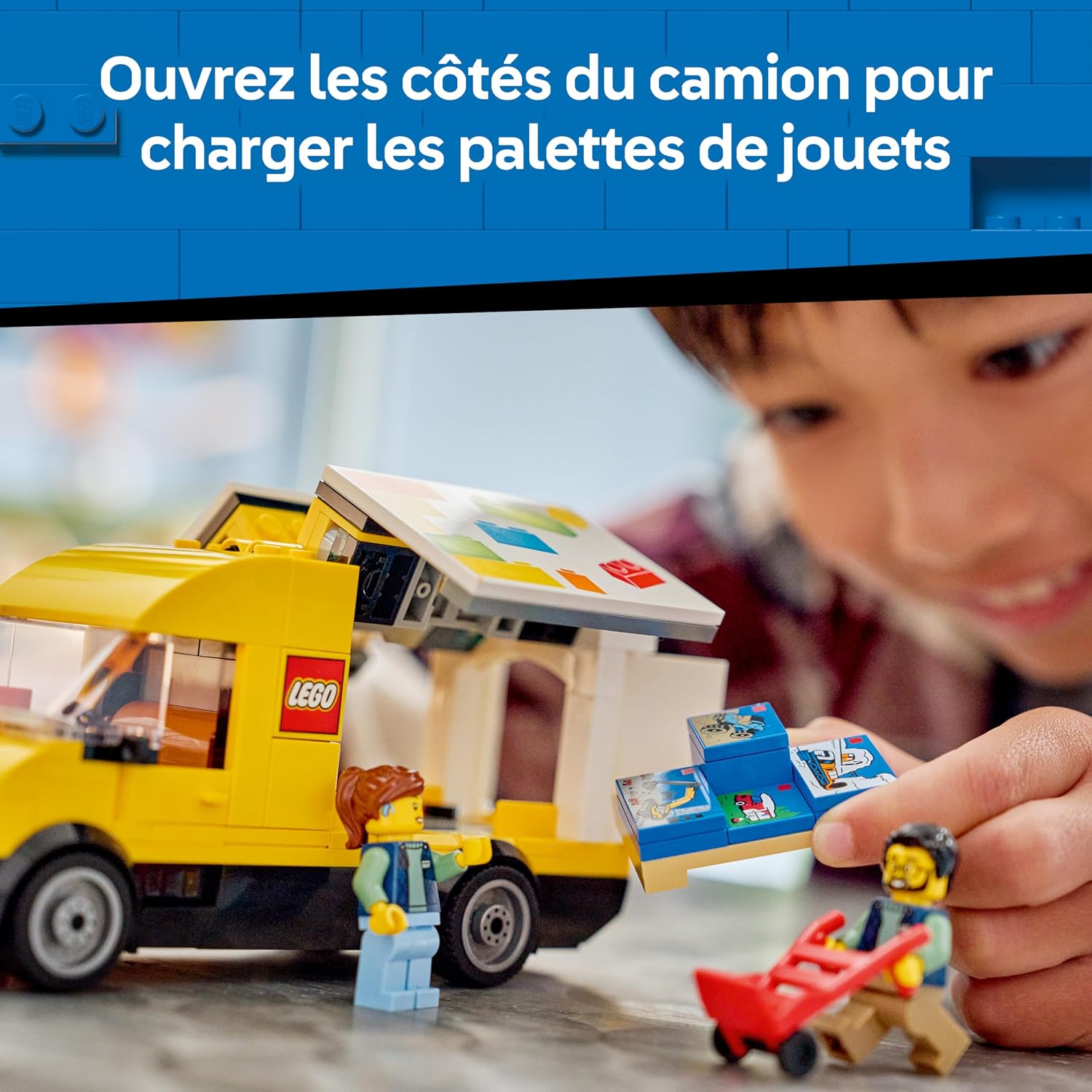 LEGO City : Le Van Jeu de Construction - Maquette de Camion avec 2 Minifigurines, Chariot & Accessoires - Idée de Cadeau d'anniversaire pour Garçon dès 6 Ans 60500 — image 3