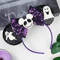 Vista 217 de FANYITY Orejas de ratón, diadema de lentejuelas con orejas de ratón para niños, niñas y mujeres (MN)