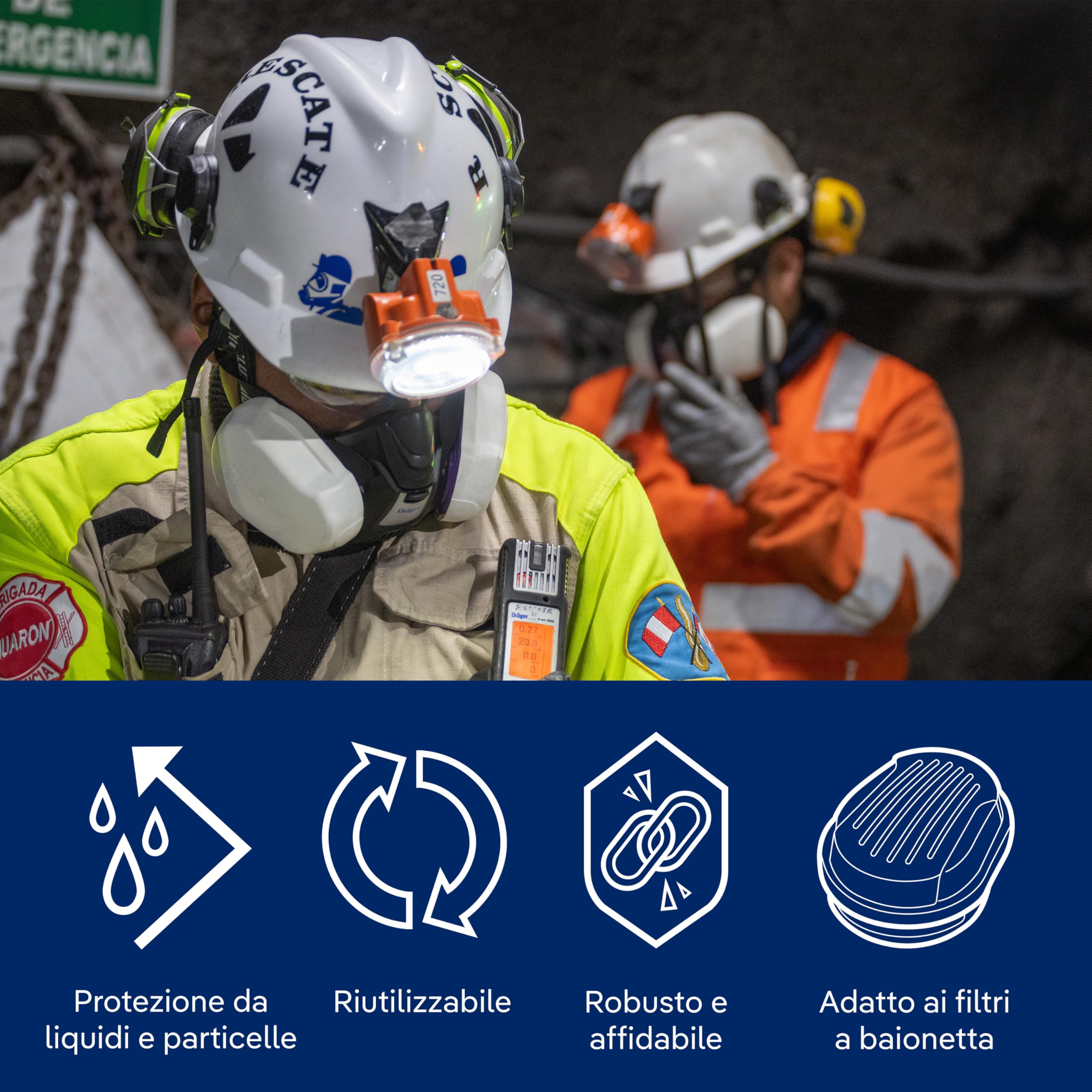 Dräger X-plore filtro a baionetta Paraspruzzi